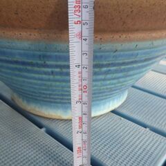 メダカ鉢 金魚鉢 陶器 水鉢 睡蓮鉢/中古品・現状渡し①の画像