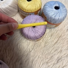 レース糸6つ＆レース針6号の画像