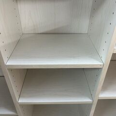 【人気の白家具シリーズ◎】木製 オープンラック ホワイト6段棚 シェルフの画像
