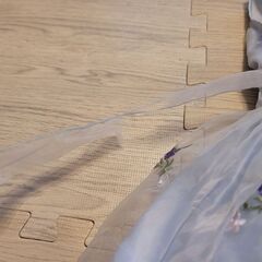 水色 刺繍 フォーマルドレス ブルー 発表会 結婚式 おままごと 120cmの画像