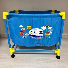 サンリオ　しんかんせんくん　おもちゃ入れ　かご　お片付け　収納　男の子　中古の画像