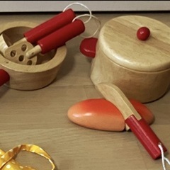 木製おままごとミニキッチン　知育玩具の画像
