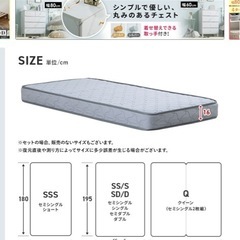 ダブルサイズ　高密度コイルマットレスの画像