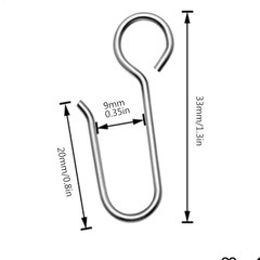 カーテンフック　20個　Sフック　カーテン取り付け　の画像
