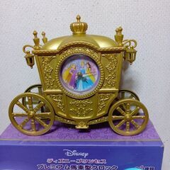 ディズニープリンセス　馬車置き時計＆スタンプセット＆リトルマーメイド回転ライト（持ち手付き）の画像