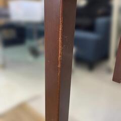 ホワイト×木脚テーブル✨自作ホルダー付き🎶ワークデスクにも◎の画像