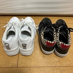 マイスキッパー レディーススニーカー白黒2足セットの画像