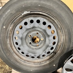 225/65R17 夏タイヤ 鉄ホイールセット 日産 エクストレイル純正ホイールキャップ付きの画像