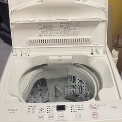 ※ 洗濯機　RORO ロロ　6kg YWM-T60 2023年製　動作確認済みの画像
