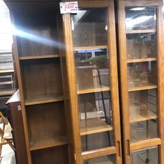 【リサイクルショップどりーむ天保山店】No.4952　スライド棚　ガラス戸棚　飾り棚の画像