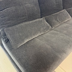 【引き取り限定】ユニオン カウチソファ 肘なし2P＋シェーズロングセット　グレーの画像