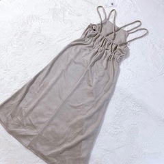 DRESKIP ドレスキップ キャミソールワンピース L フェイクスエードの画像