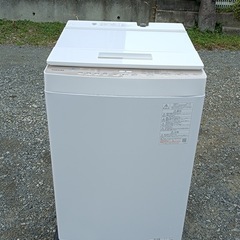 [八6480]  TOSHIBA  2021年製  電気洗濯機  8kg  AW-8D9BK  外形寸法  幅600㎜  奥行569㎜  高さ980㎜  の画像