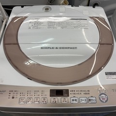 【ジャングル深井店】★洗濯機 シャープ ES-KS70U 2019年製 家電 堺市（中区 堺区 西区 東区 南区） 和泉市 河内長野市 富田林市 松原市 狭山市 深井【FU2912】の画像