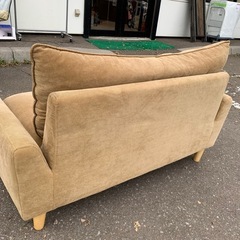 美原店 ニトリ 2人掛けソファ Nパック ブラウン　脚付きの画像