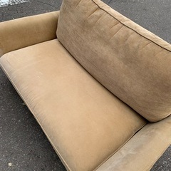 美原店 ニトリ 2人掛けソファ Nパック ブラウン　脚付きの画像