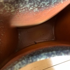 焼締風 アート陶器 花器 フラワーベース モダン インテリア 高さ26cm 幅35cmの画像