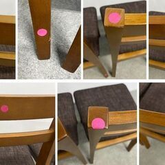 ニトリ ダイニングセット テーブル幅165/チェア×6脚 天然木 Mブラウン キッチン ファミリー シンプル 中古家具 店頭引取歓迎 R10215の画像