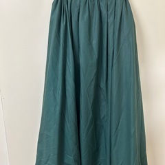 Aライン　スカート　緑の画像