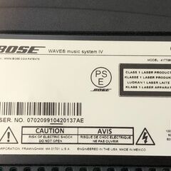 美品 ボーズ Bose Wave music system IV 417788-WMS CDプレーヤー 動作OK リモコン,コード付属【糸島市内 送料無料】 251111-2の画像