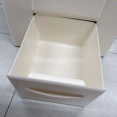 エムケー精工 計量米びつ コメラックス 幅31×奥行32×高さ75cm 3レバー付き ホワイト系 コンパクト 米収納 キッチン収納 苫小牧西店の画像