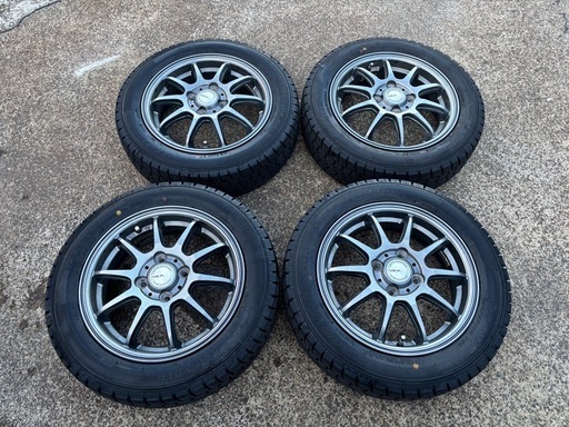 軽自動車用 155/65R14スタッドレスタイヤ アルミ付き4本セット 冬用