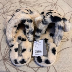 ルームシューズ　ダルメシアン柄　耳付き　22.5-23.5cmの画像