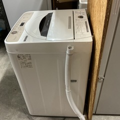 💚2〜3人暮らし向け🧑‍🧑‍🧒6.0㎏SHARPシャープ2021年製ES-GE6E洗濯機ホワイト白の画像