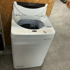 💚2〜3人暮らし向け🧑‍🧑‍🧒6.0㎏SHARPシャープ2021年製ES-GE6E洗濯機ホワイト白の画像