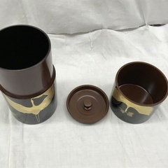 ★ドリーム2号館★ ジモティー割引山中漆器 喜八 御茶筒/鶴の画像