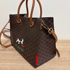 ※決まりました※スヌーピーマカダム柄ショルダーバッグの画像