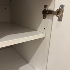 【無料】LOWYA（ロウヤ）キッチンカウンター 食器棚 レンジボードしろ白の画像