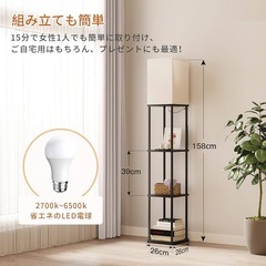 【addlon】 ラック付きフロアライト（LED電球付き）の画像