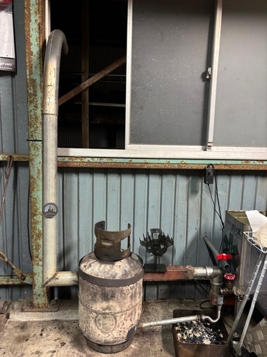 廃油ストーブ　制作　エコ
