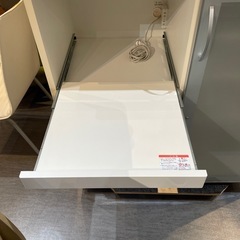 配達可【キッチンカウンター】【レンジ台】【白】★クリーニング済み【管理番号1111】橋の画像