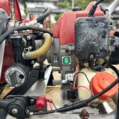 アサバ　小型動力散布機　キャリー動噴 AT-50 タンクキャリー動噴 AT-50 噴霧器 散布 消毒 除草 コロタン 小型動噴　ポンプティ　タンク車　ホース ノズル付き 宮崎の画像