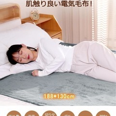 電気毛布❣️掛け敷き兼用 120W速暖 節電 188×130㎝ 10段階温度調整の画像