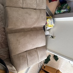 一人用リクライニングソファ(シート厚さ約25cm)の画像