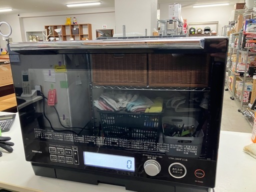ロ 2511-251 東芝 過熱水蒸気オーブンレンジ ER-JZ5000(T) 2018年製 通電確認済み オーブントレイ付き 中古