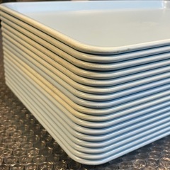【引き取り限定】中古品　トレー　水色　17枚セットの画像