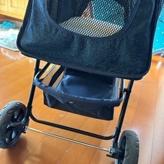CocoHeart ペットカート（デニム調）折りたたみ可の画像