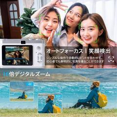 4K❣️デジタルカメラ コンパクトカメラ 30FPS 128GB カード付きの画像