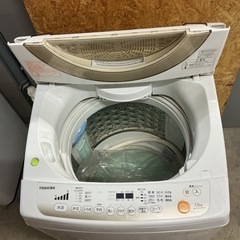 💚ファミリー向け🧑‍🧑‍🧒7.5kgTOSHIBA東芝2014年製AW-TS75D2M(N)洗濯機茶色•白の画像