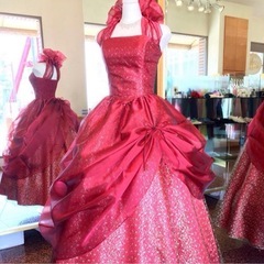 ドレスブラック　ピンク　ドレスの画像