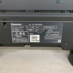 【Panasonic】 パナソニック 液晶テレビ TH-43EX600 43インチ ブラック 動作確認済み VIERA ビエラ A0827の画像