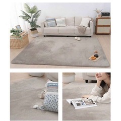 新品　ラグ　グレージュ　の画像