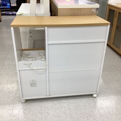 キッチンカウンター ナチュラル×ホワイト 217 3枚扉の画像