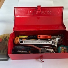 工具箱　工具付き　昭和レトロ　ツールボックスの画像
