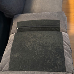 ニトリ　ソファ3人掛け　ダークグレー系　　ファブリック素材の画像