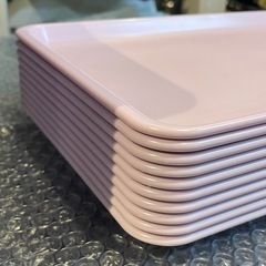 【引き取り限定】中古品　トレー　ピンク　10枚セットの画像